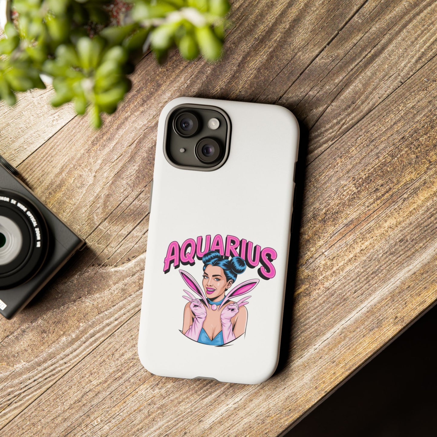 “AQUARIUS” Phone Case with Retro Look