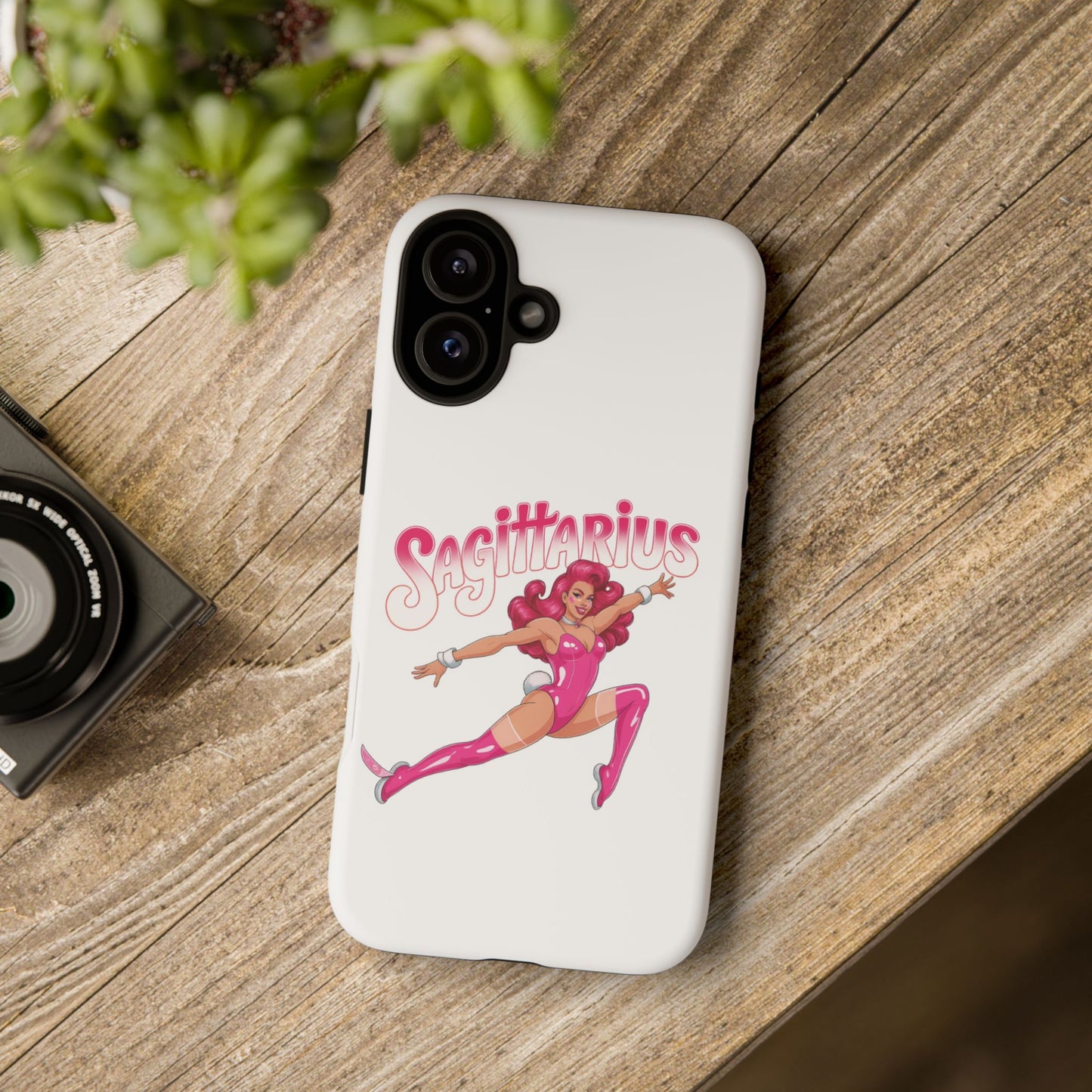 “Sagittarius” phone case Pink Dollar Bill Woman Bunny Costume