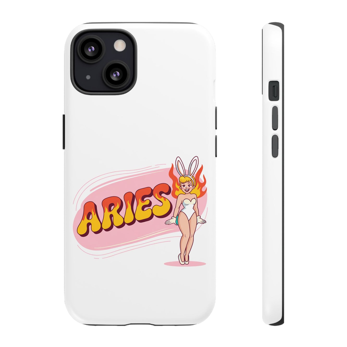 “ARIES” Cute Bunny Phone Case, Tough Phone Cover, Retro Style Case