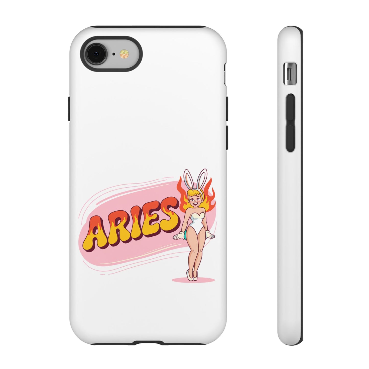 “ARIES” Cute Bunny Phone Case, Tough Phone Cover, Retro Style Case