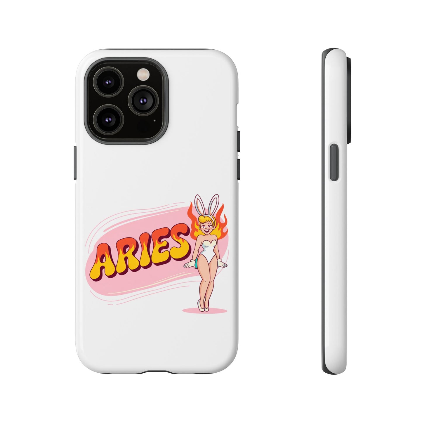 “ARIES” Cute Bunny Phone Case, Tough Phone Cover, Retro Style Case