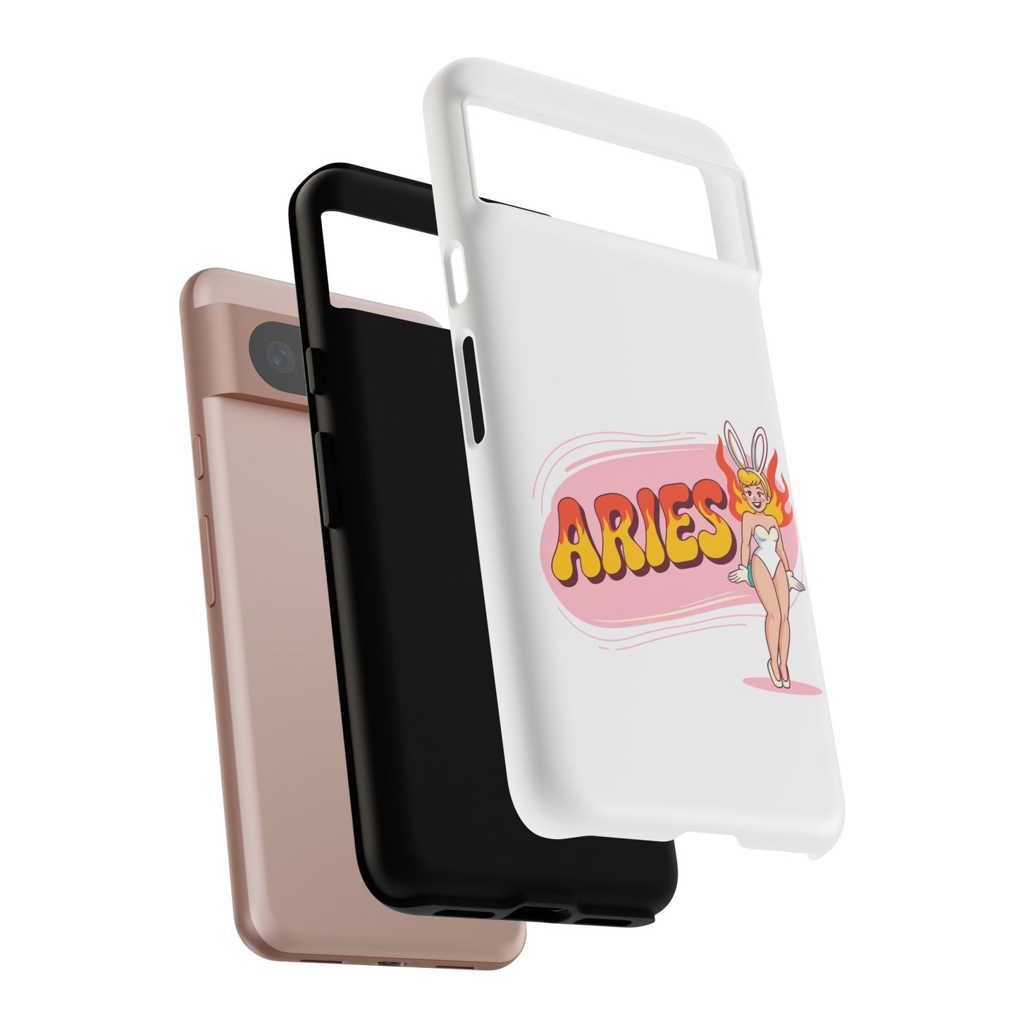 “ARIES” Cute Bunny Phone Case, Tough Phone Cover, Retro Style Case