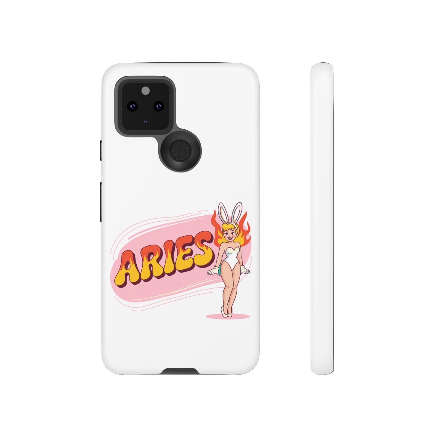 “ARIES” Cute Bunny Phone Case, Tough Phone Cover, Retro Style Case