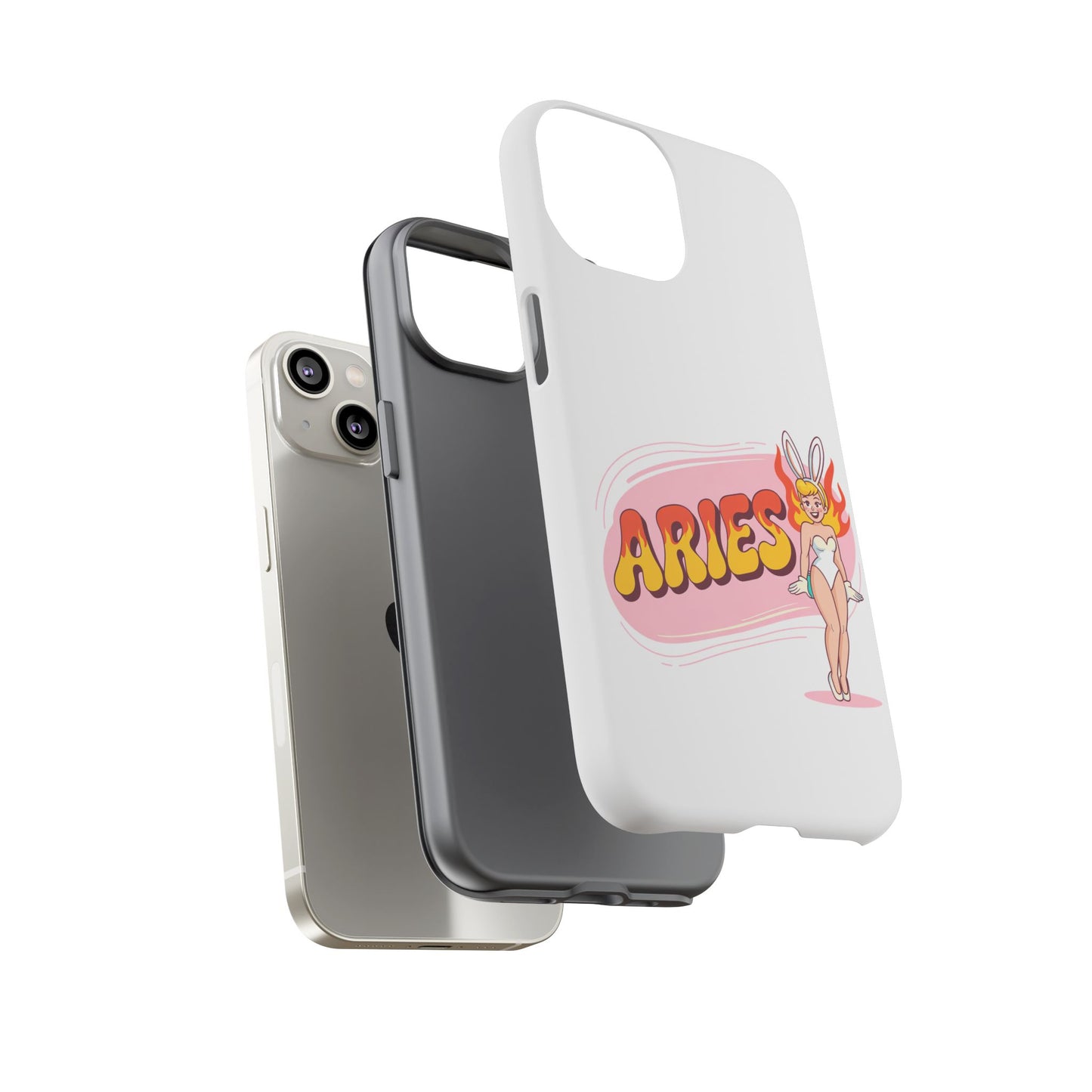 “ARIES” Cute Bunny Phone Case, Tough Phone Cover, Retro Style Case
