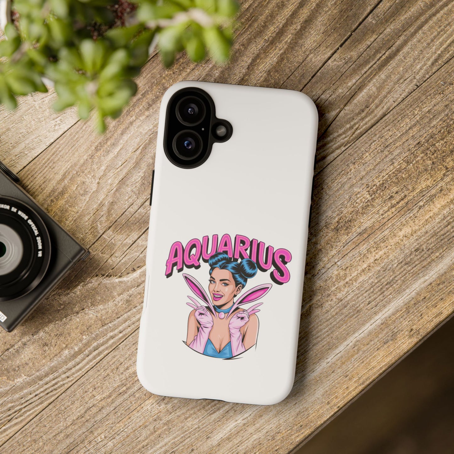 “AQUARIUS” Phone Case with Retro Look