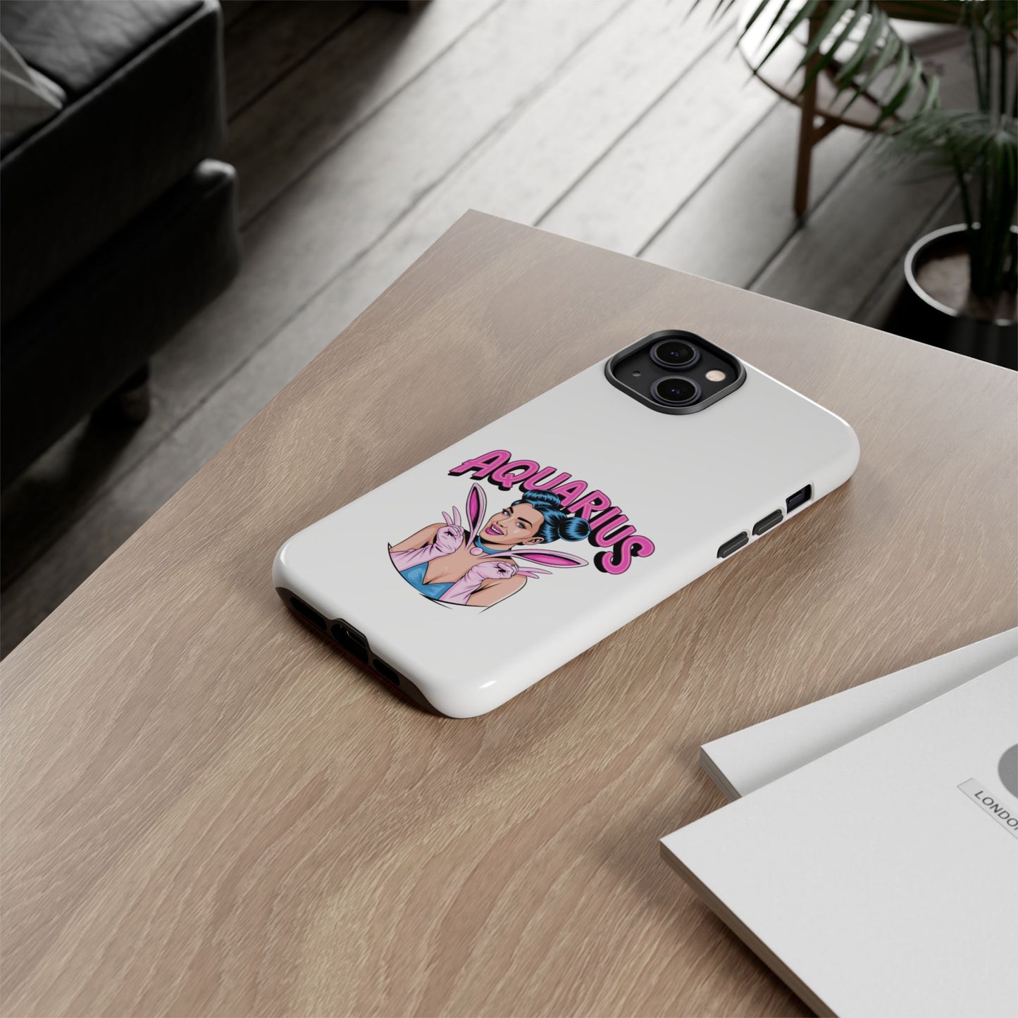 “AQUARIUS” Phone Case with Retro Look