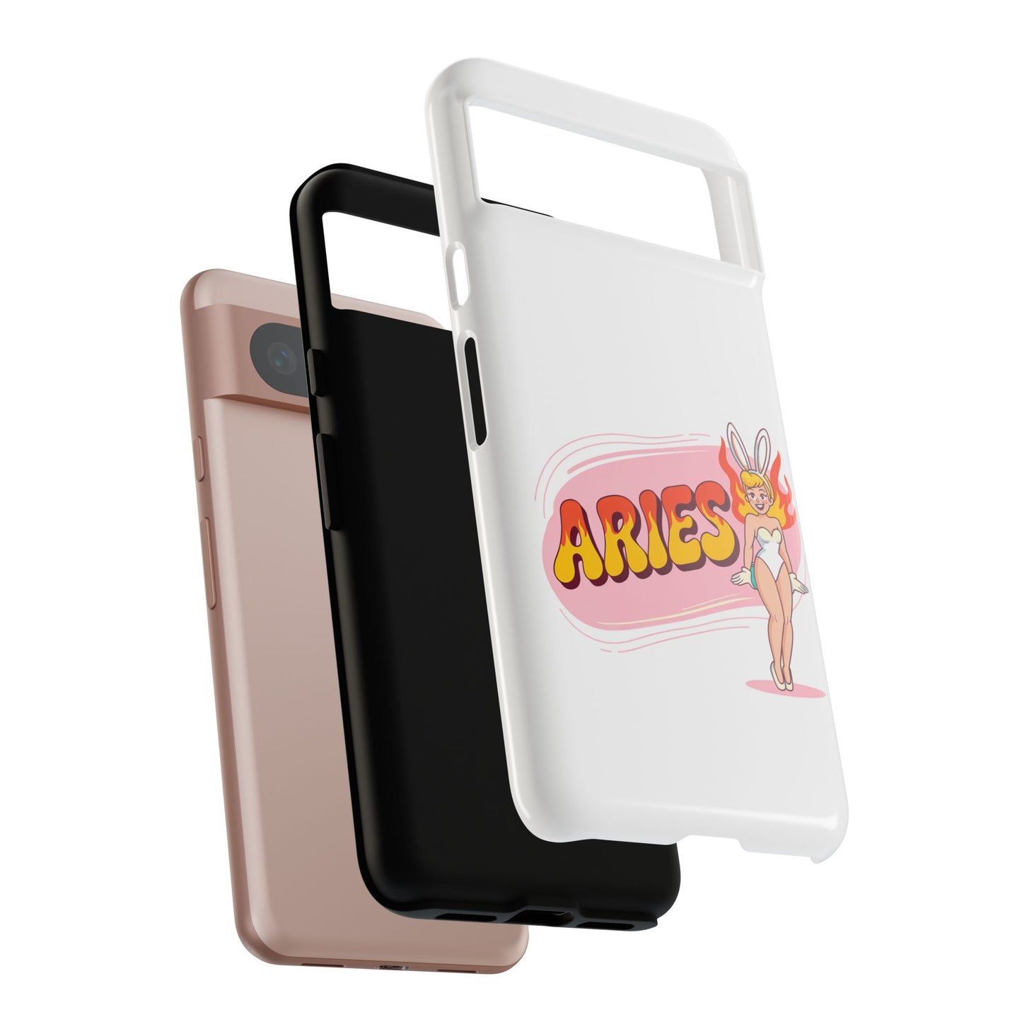 “ARIES” Cute Bunny Phone Case, Tough Phone Cover, Retro Style Case