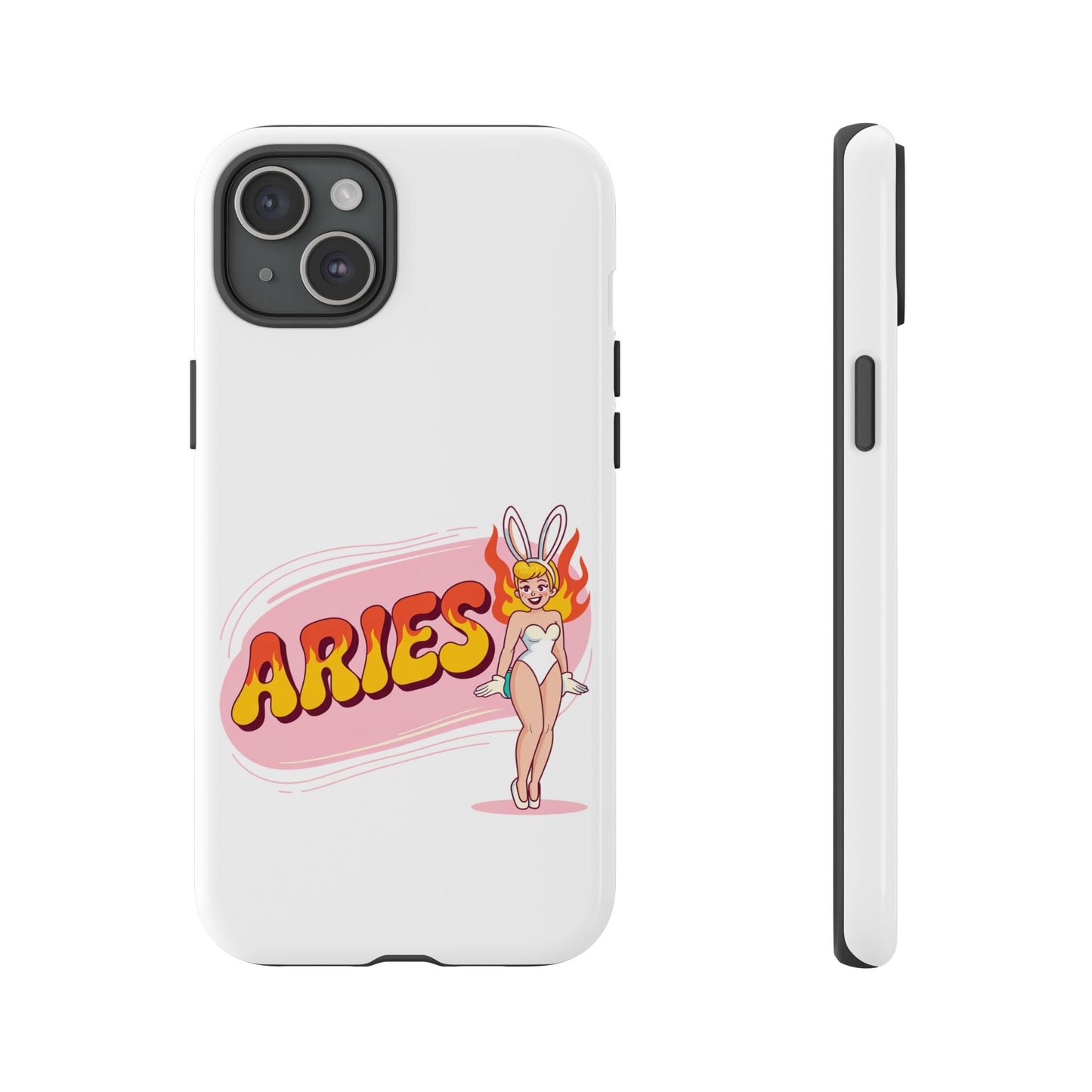“ARIES” Cute Bunny Phone Case, Tough Phone Cover, Retro Style Case