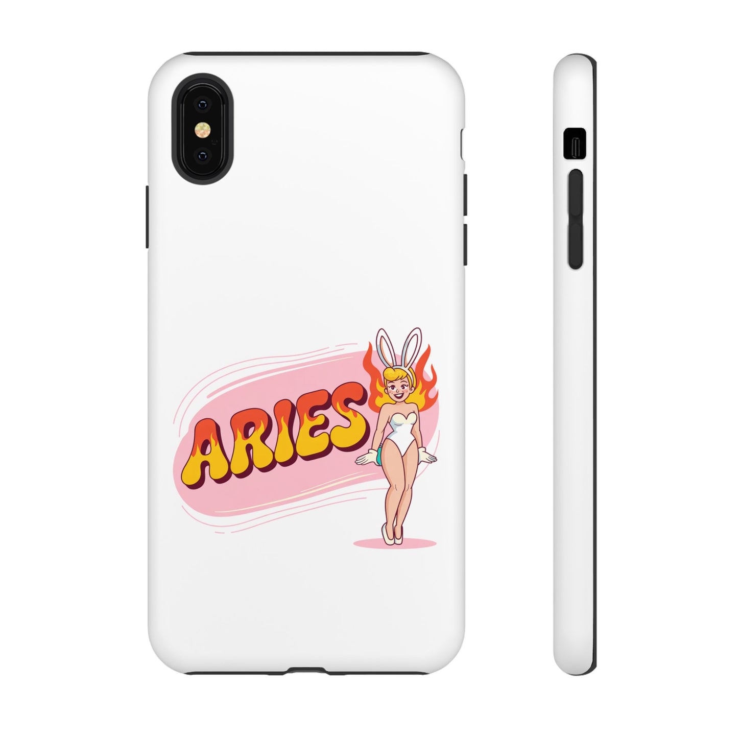 “ARIES” Cute Bunny Phone Case, Tough Phone Cover, Retro Style Case