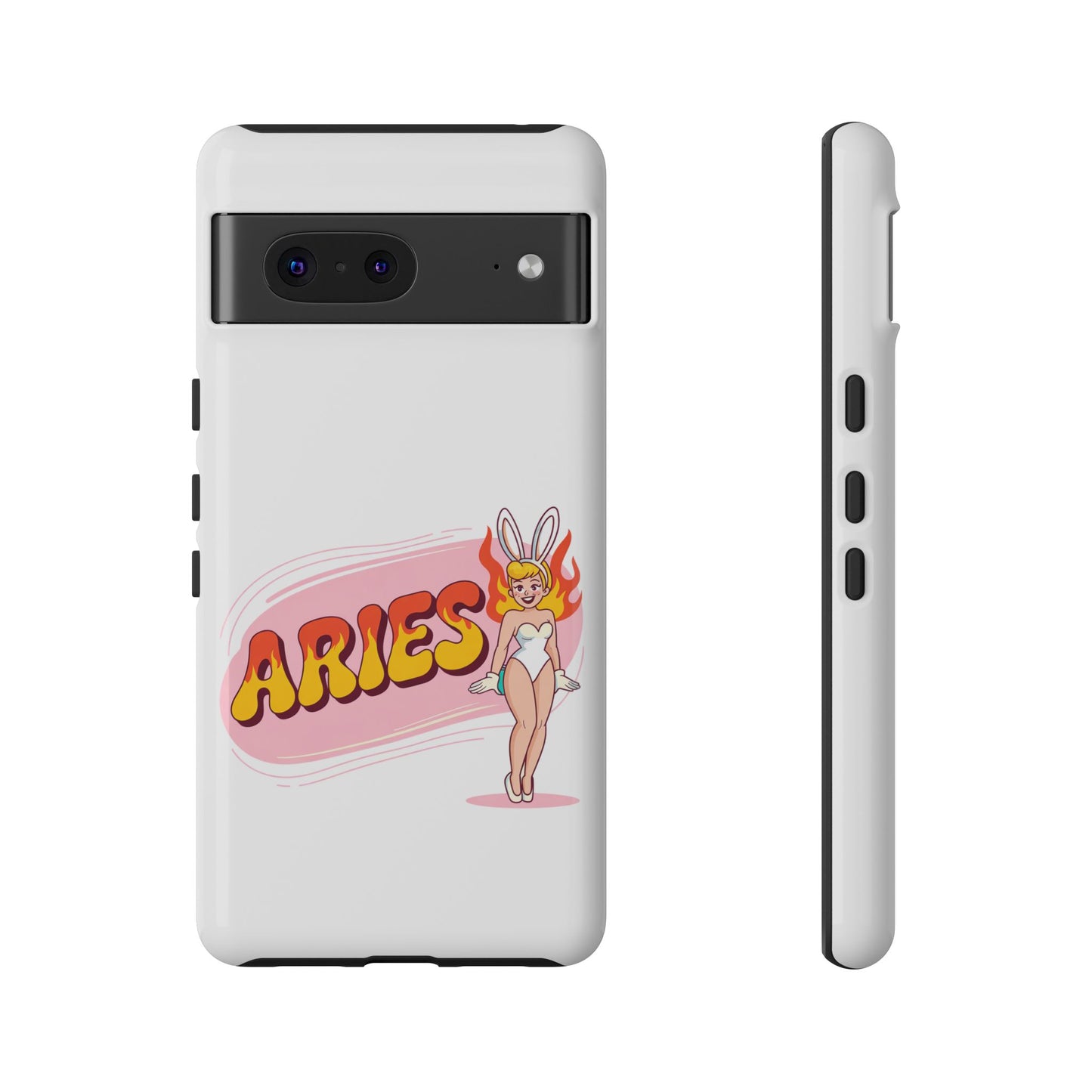 “ARIES” Cute Bunny Phone Case, Tough Phone Cover, Retro Style Case