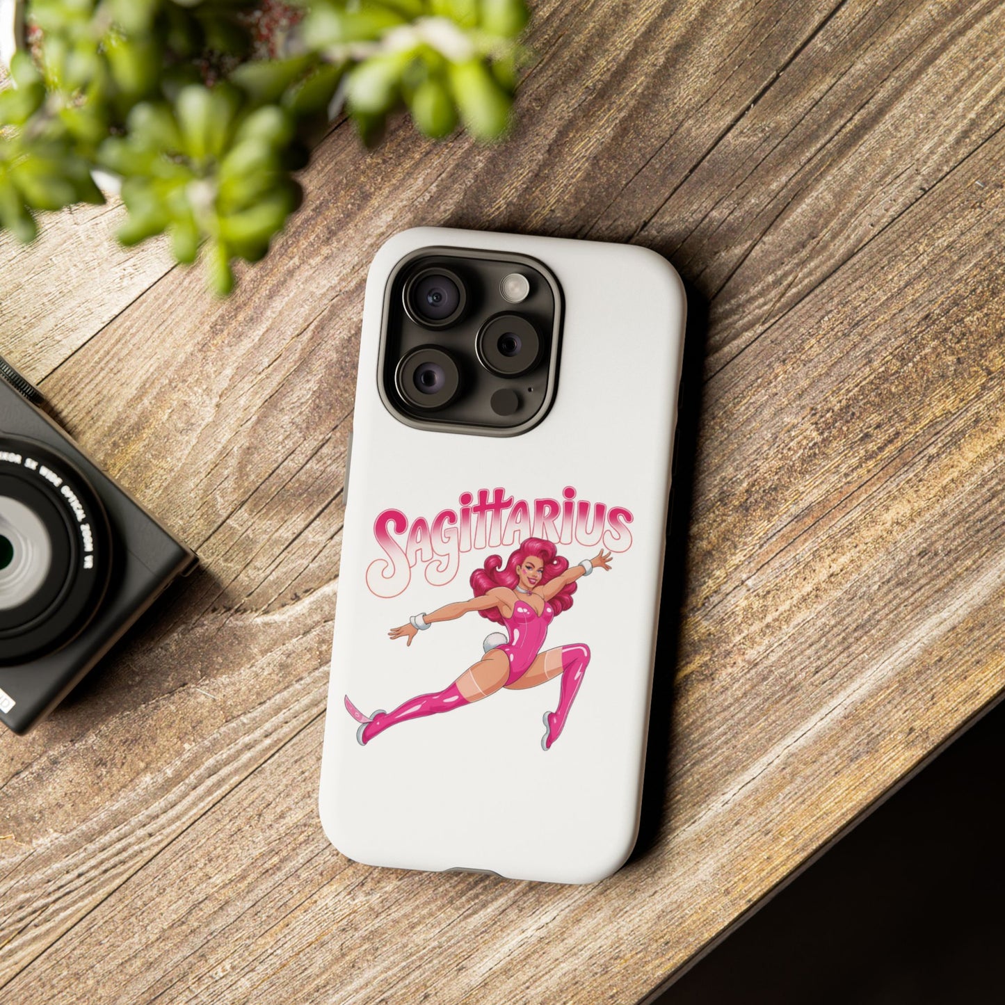 “Sagittarius” phone case Pink Dollar Bill Woman Bunny Costume