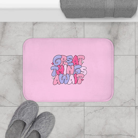 Great Things Await Bath Mat
