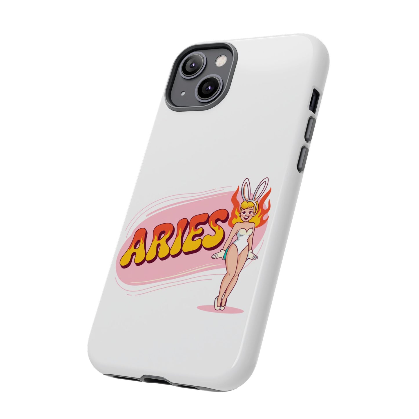 “ARIES” Cute Bunny Phone Case, Tough Phone Cover, Retro Style Case
