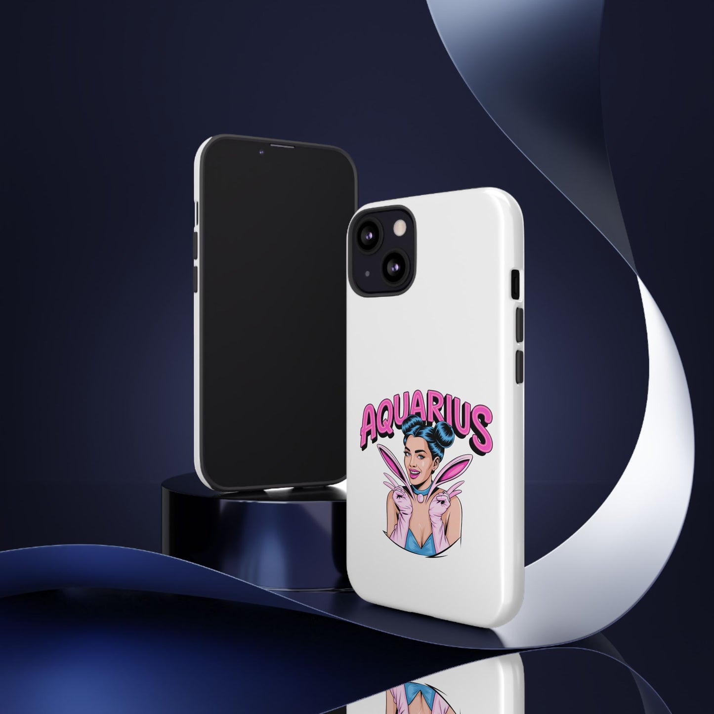 “AQUARIUS” Phone Case with Retro Look