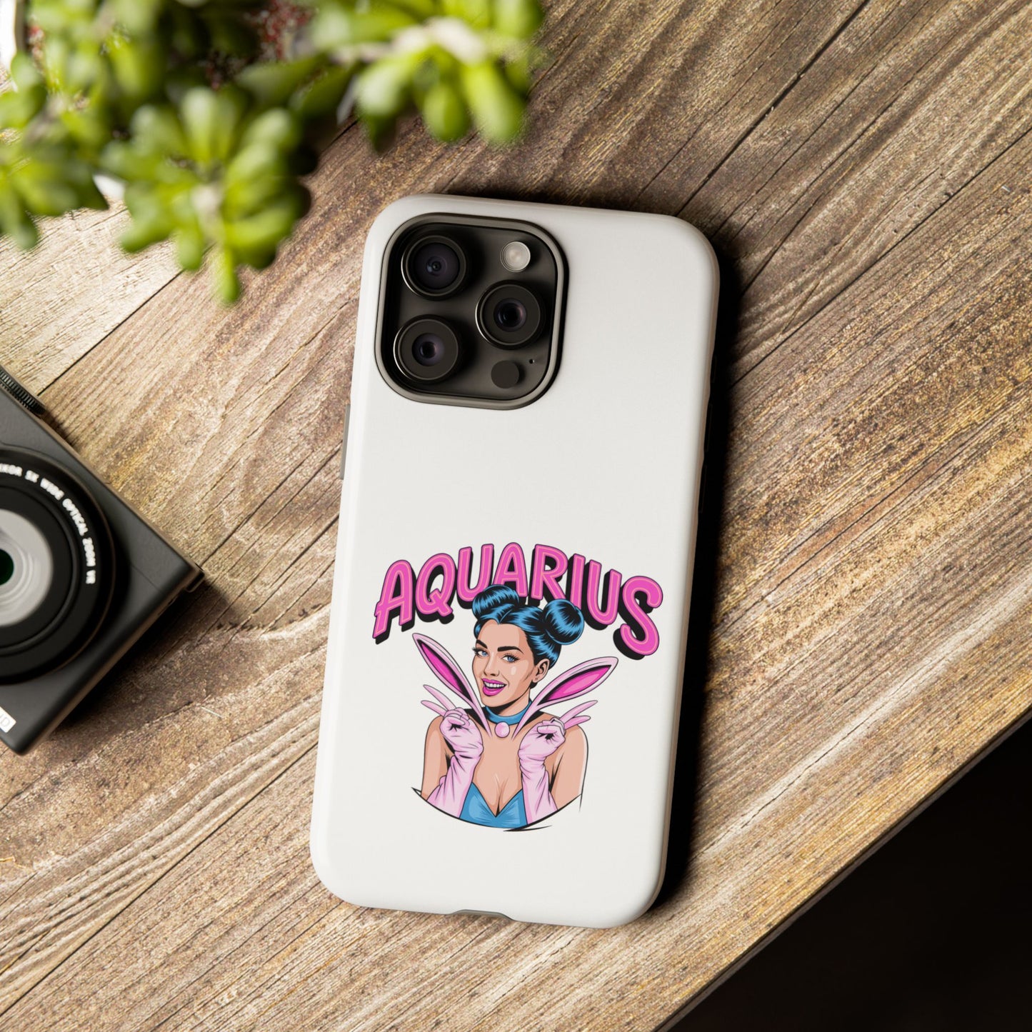 “AQUARIUS” Phone Case with Retro Look