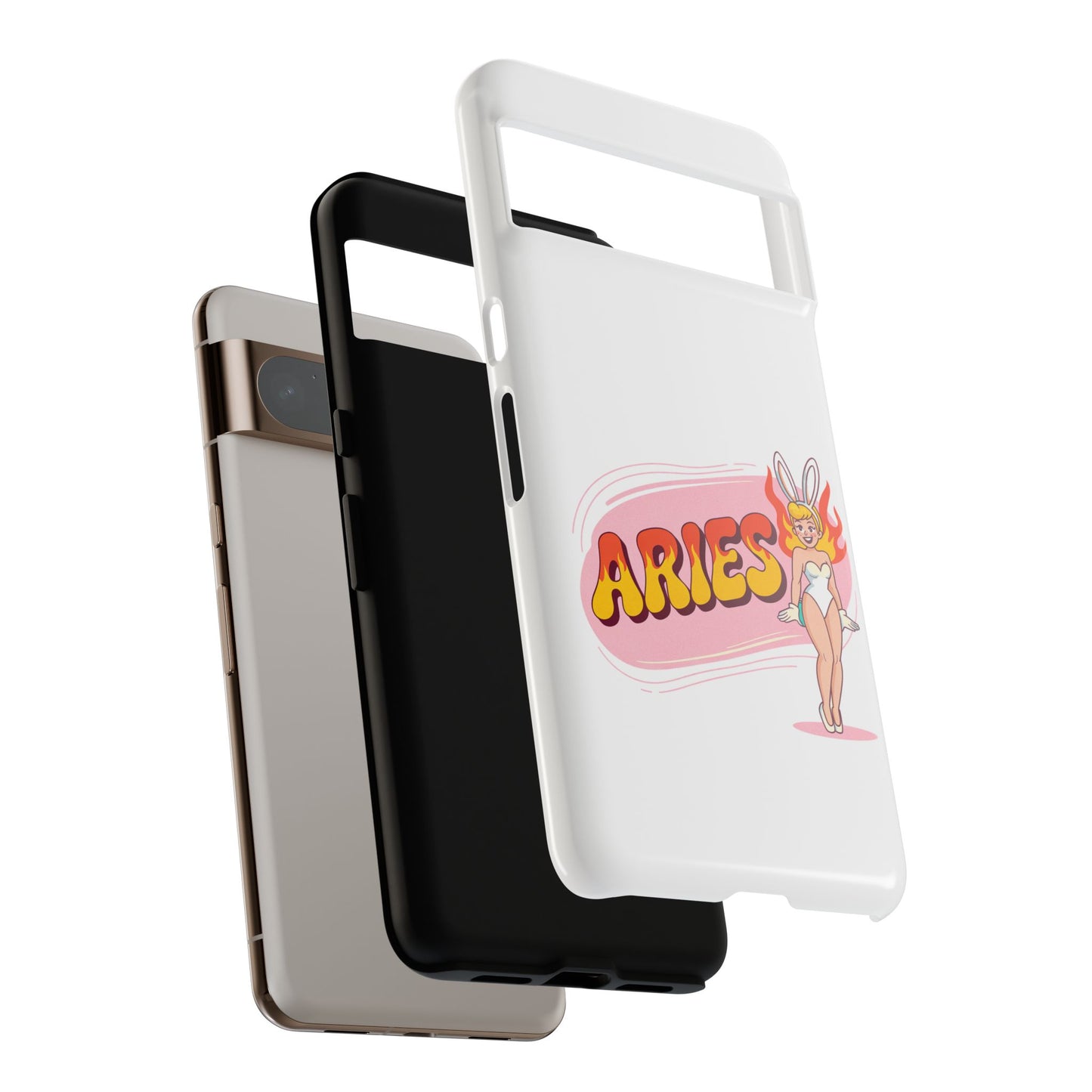 “ARIES” Cute Bunny Phone Case, Tough Phone Cover, Retro Style Case