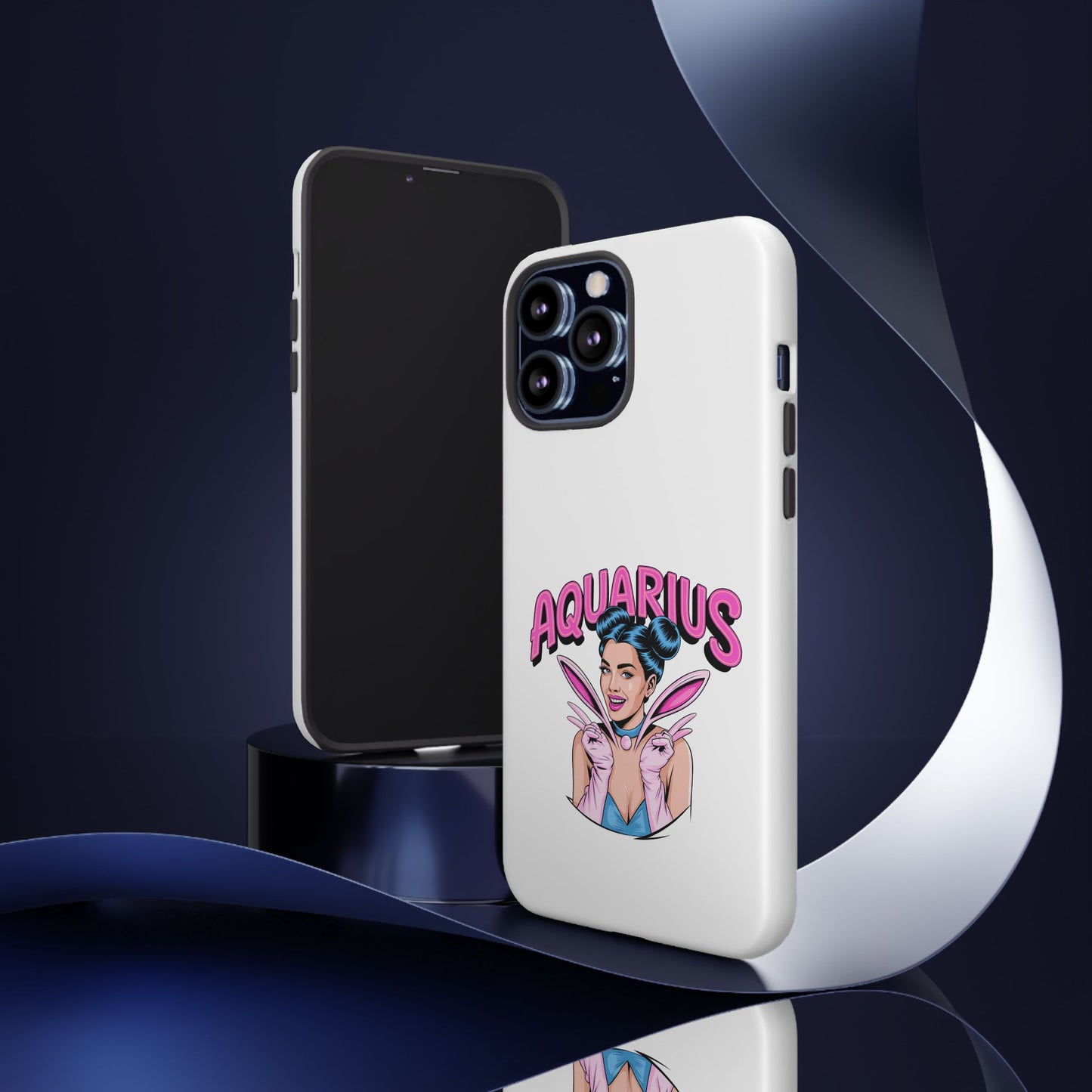 “AQUARIUS” Phone Case with Retro Look