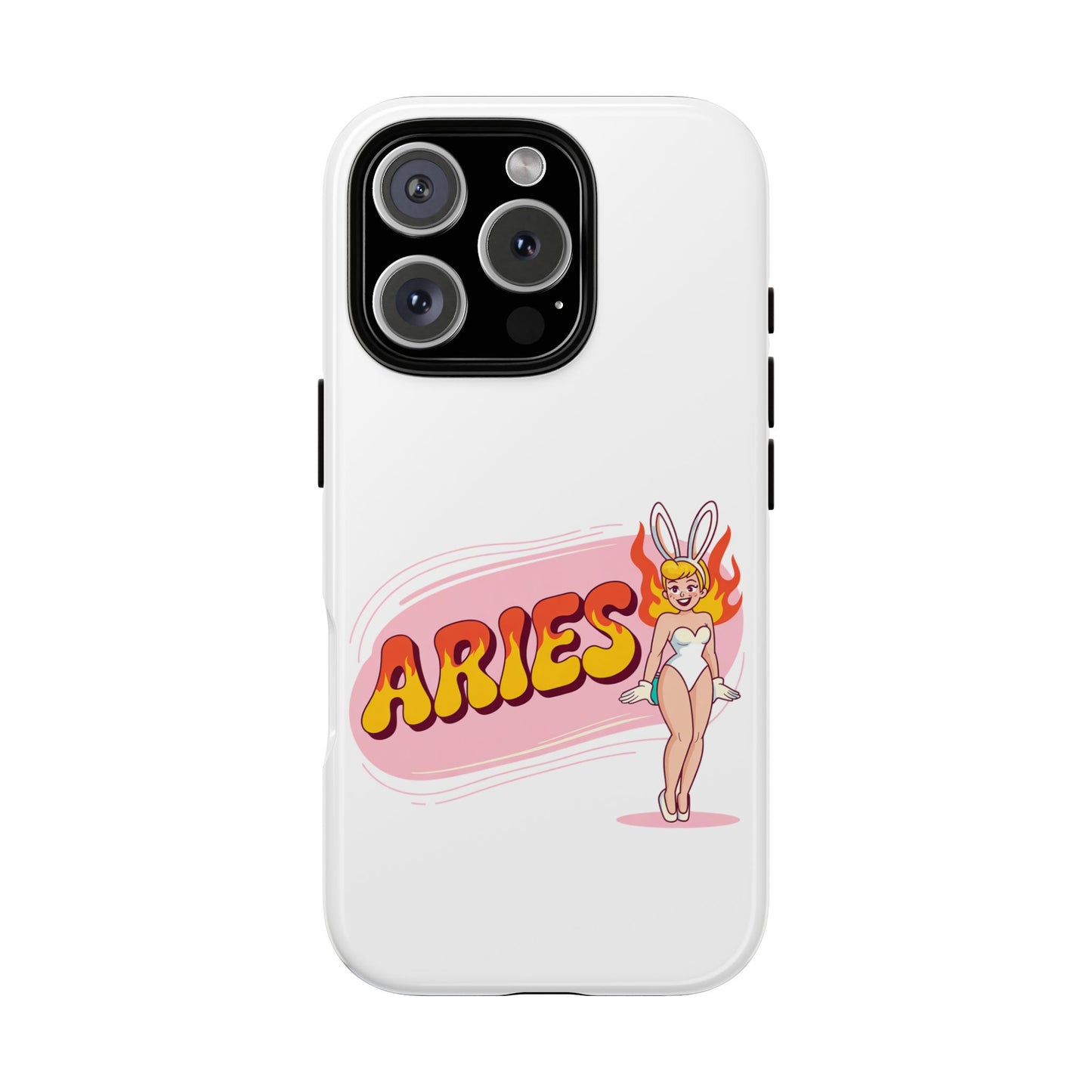 “ARIES” Cute Bunny Phone Case, Tough Phone Cover, Retro Style Case