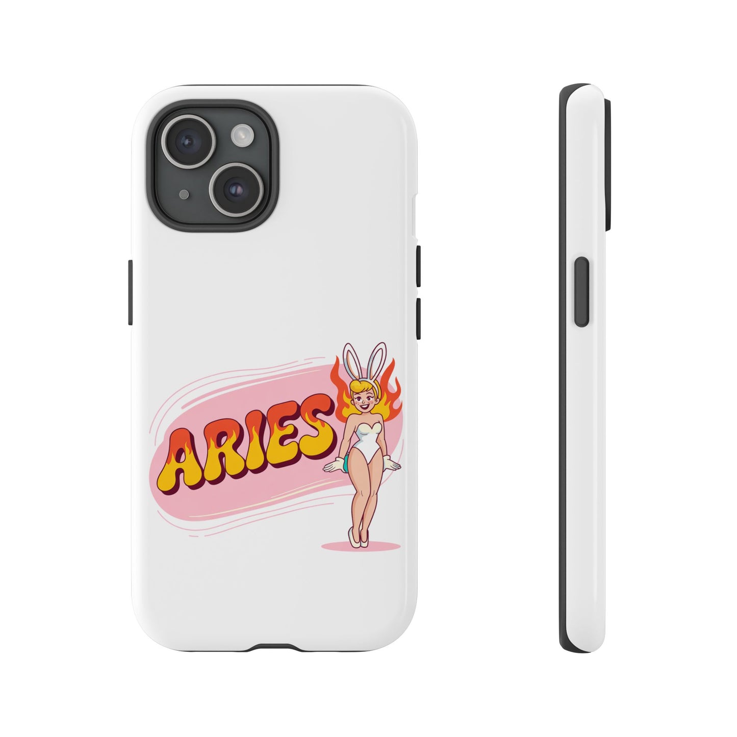“ARIES” Cute Bunny Phone Case, Tough Phone Cover, Retro Style Case