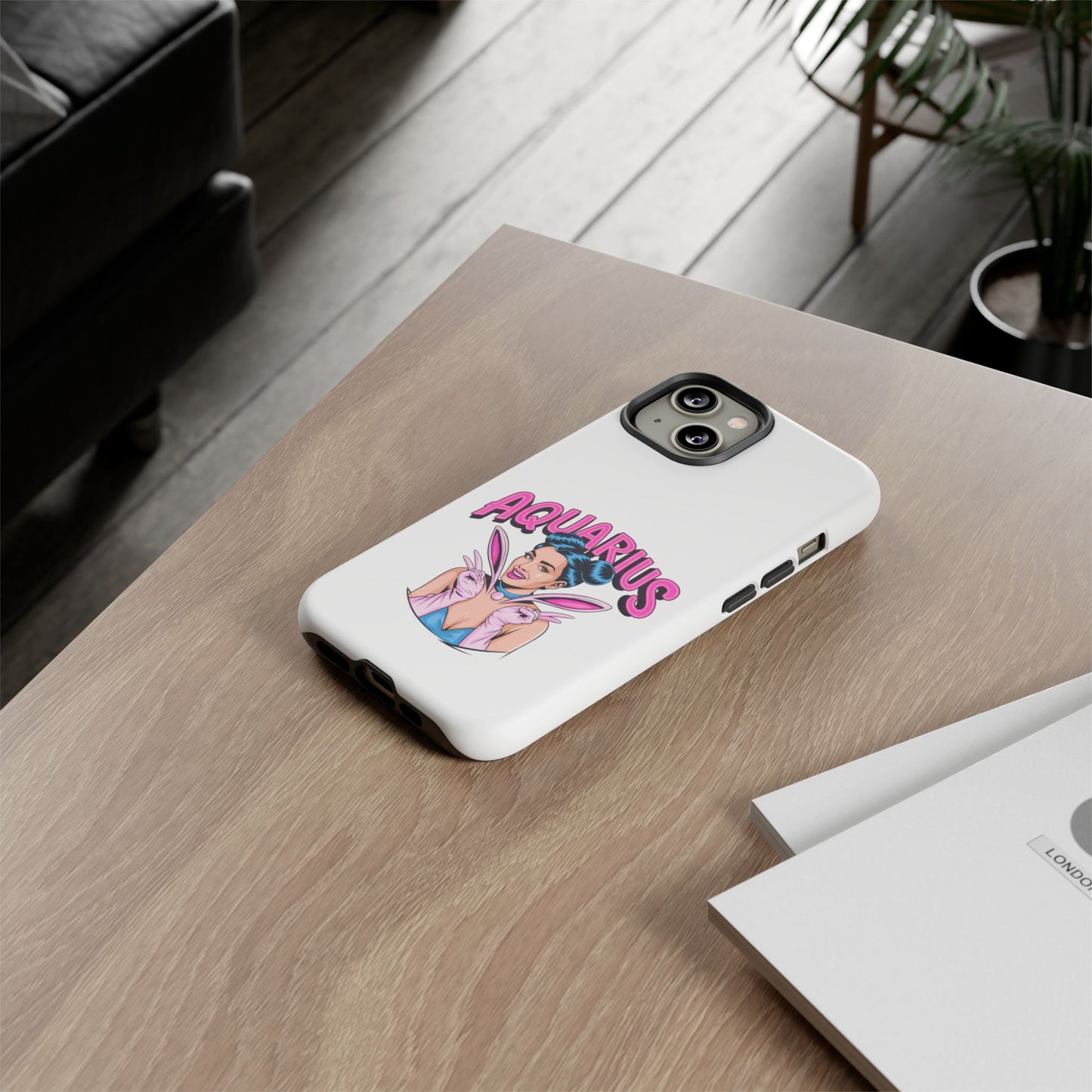“AQUARIUS” Phone Case with Retro Look