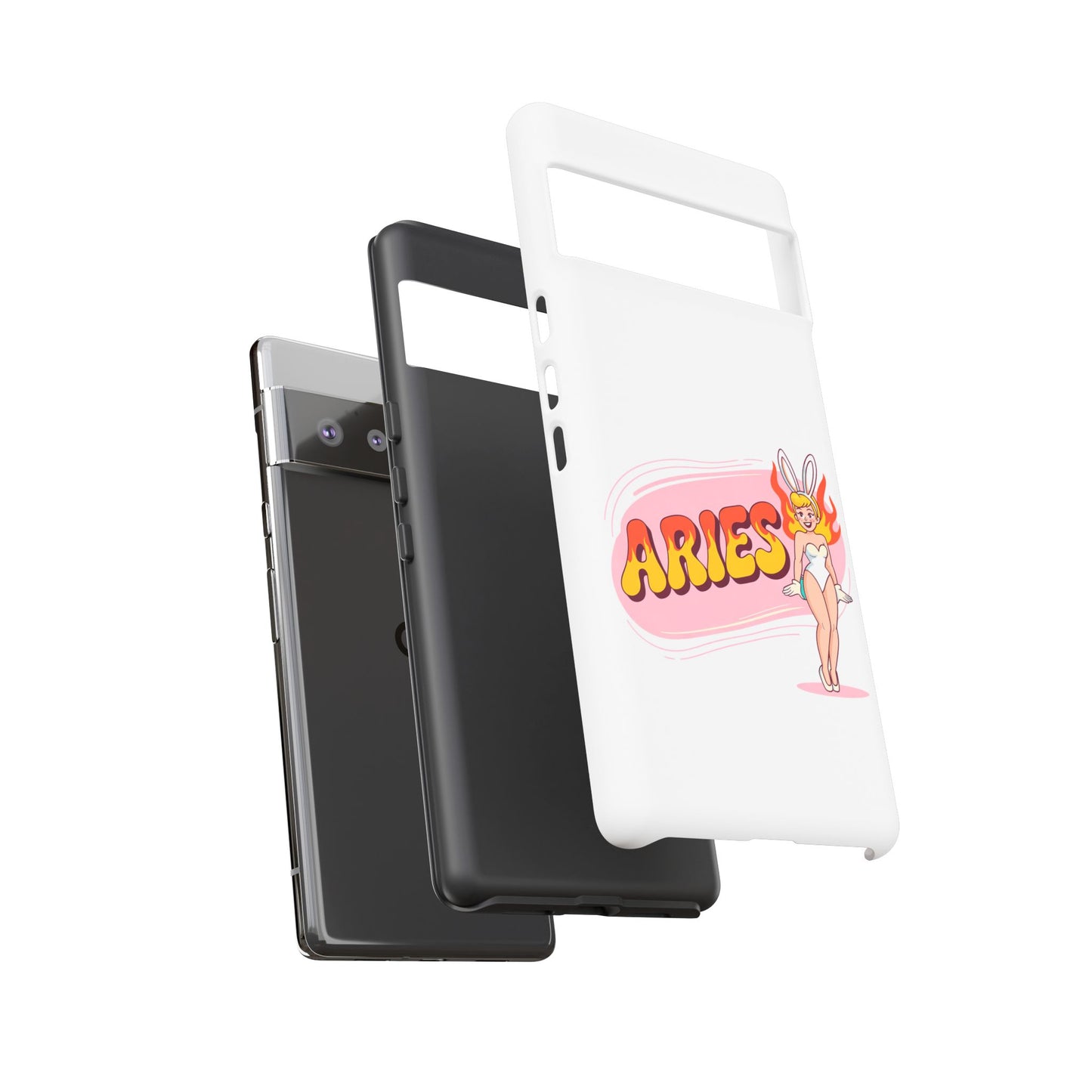 “ARIES” Cute Bunny Phone Case, Tough Phone Cover, Retro Style Case