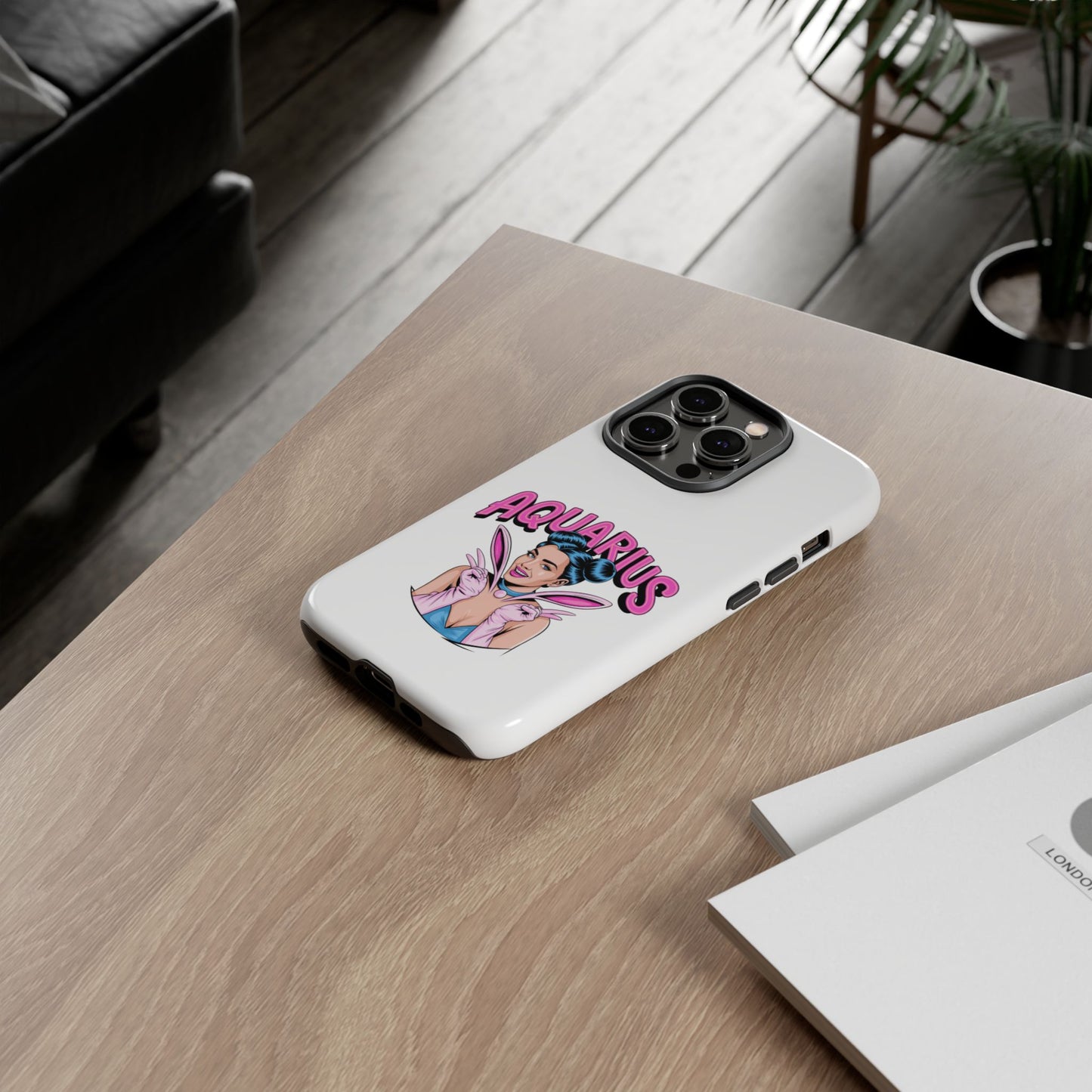 “AQUARIUS” Phone Case with Retro Look