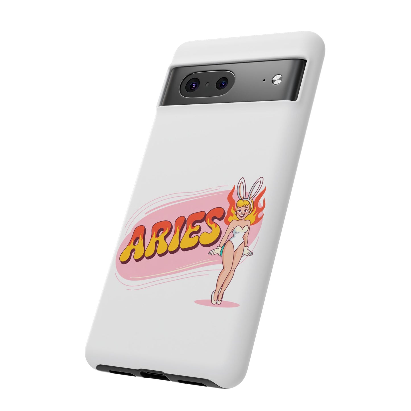 “ARIES” Cute Bunny Phone Case, Tough Phone Cover, Retro Style Case