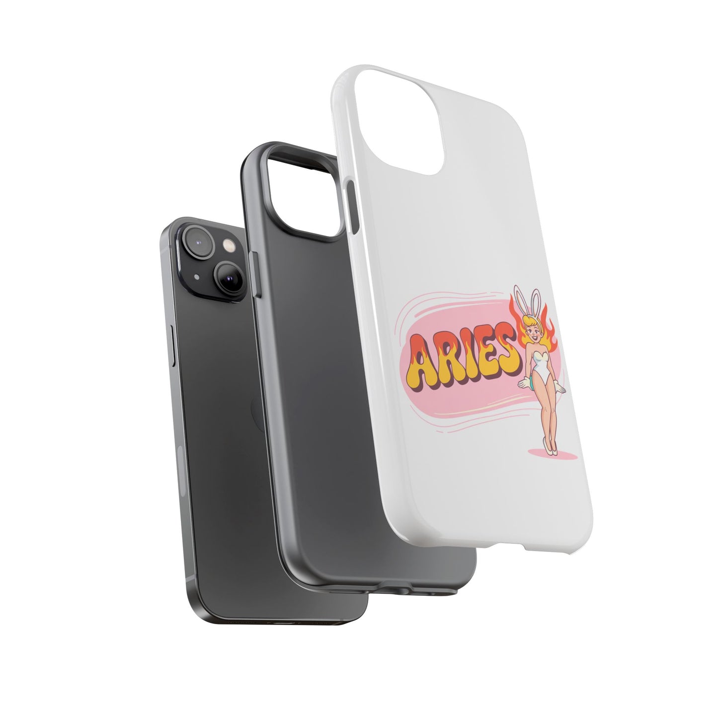 “ARIES” Cute Bunny Phone Case, Tough Phone Cover, Retro Style Case