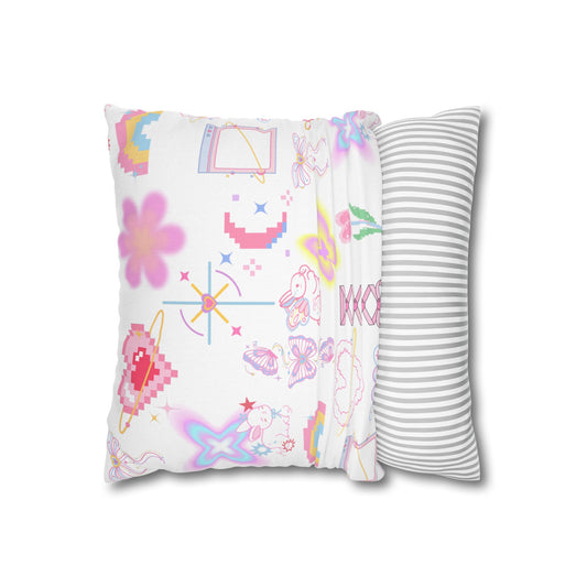 Whimsical Decorative Pillowcase, Colourful Home Decor