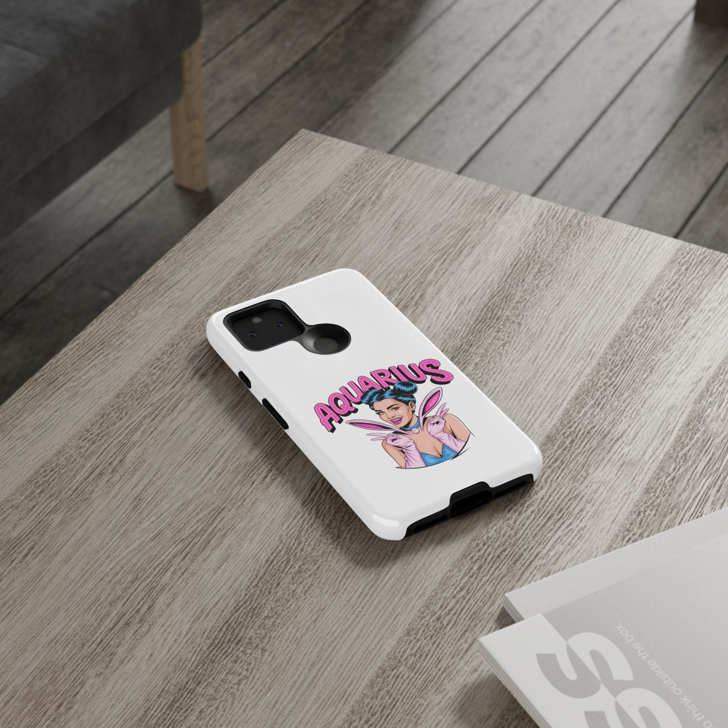 “AQUARIUS” Phone Case with Retro Look