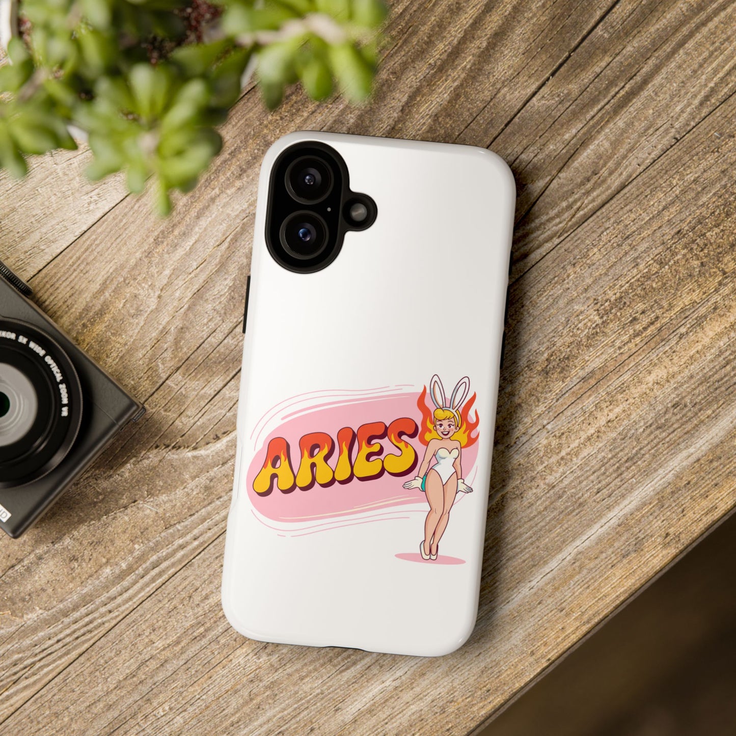 “ARIES” Cute Bunny Phone Case, Tough Phone Cover, Retro Style Case