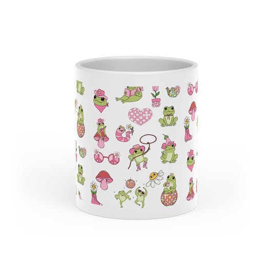 Frog Heart-Shaped Mug, Perfect for Coffee lovers | Adorable Frog Design