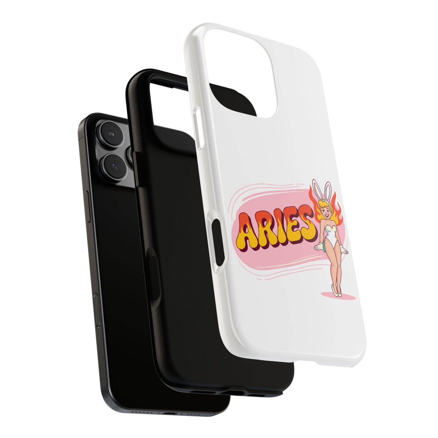 “ARIES” Cute Bunny Phone Case, Tough Phone Cover, Retro Style Case