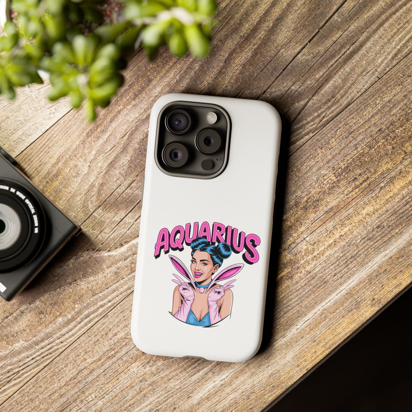 “AQUARIUS” Phone Case with Retro Look