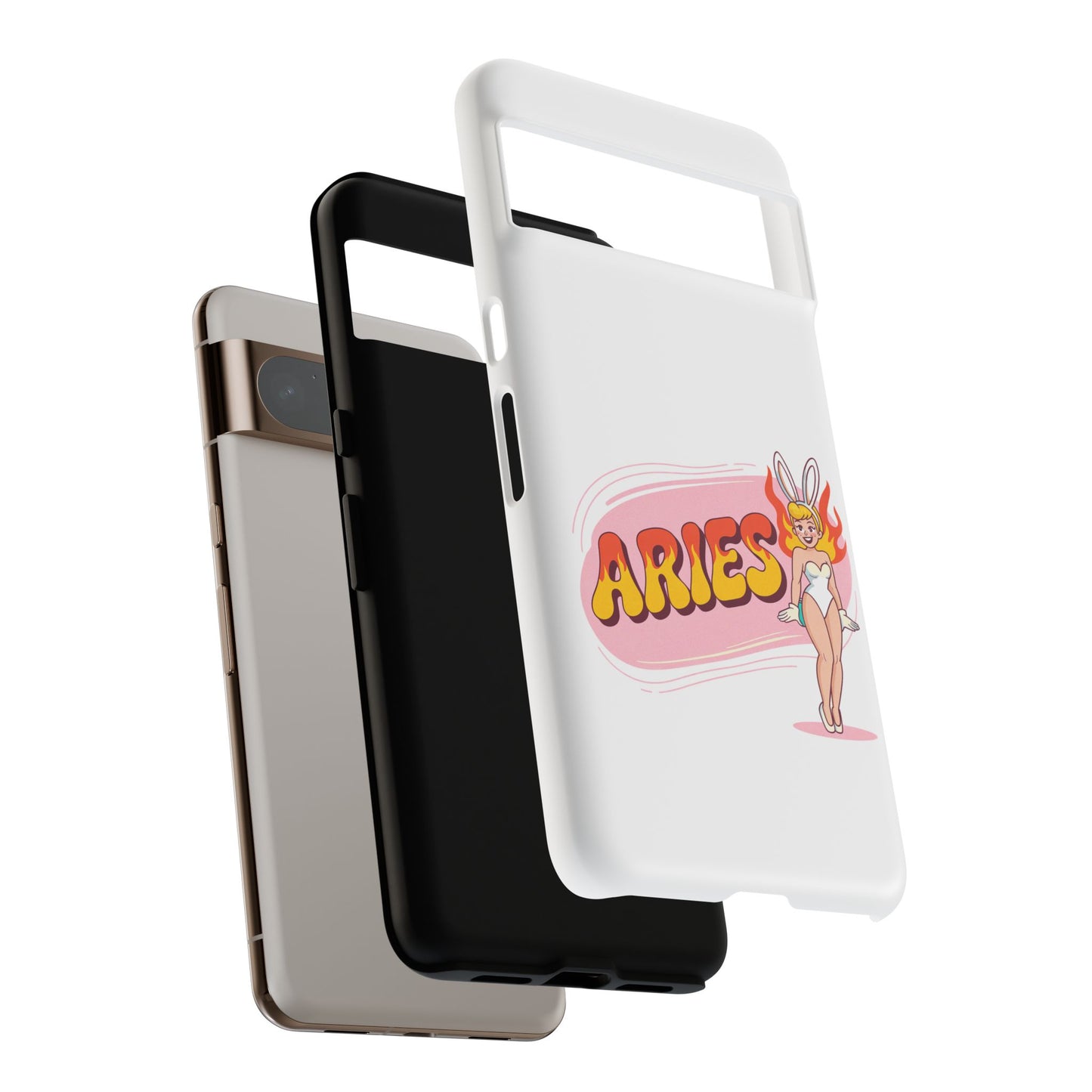 “ARIES” Cute Bunny Phone Case, Tough Phone Cover, Retro Style Case