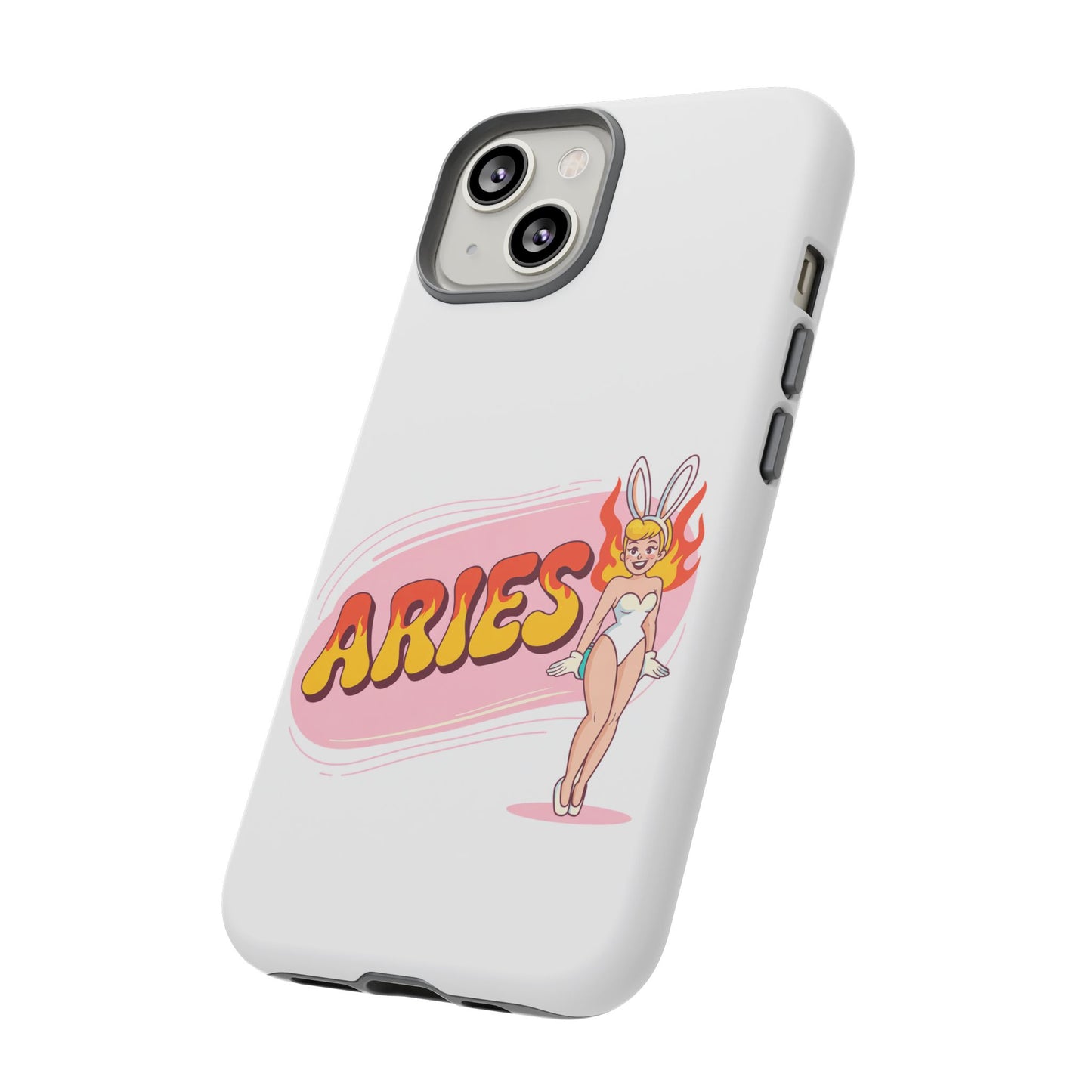 “ARIES” Cute Bunny Phone Case, Tough Phone Cover, Retro Style Case