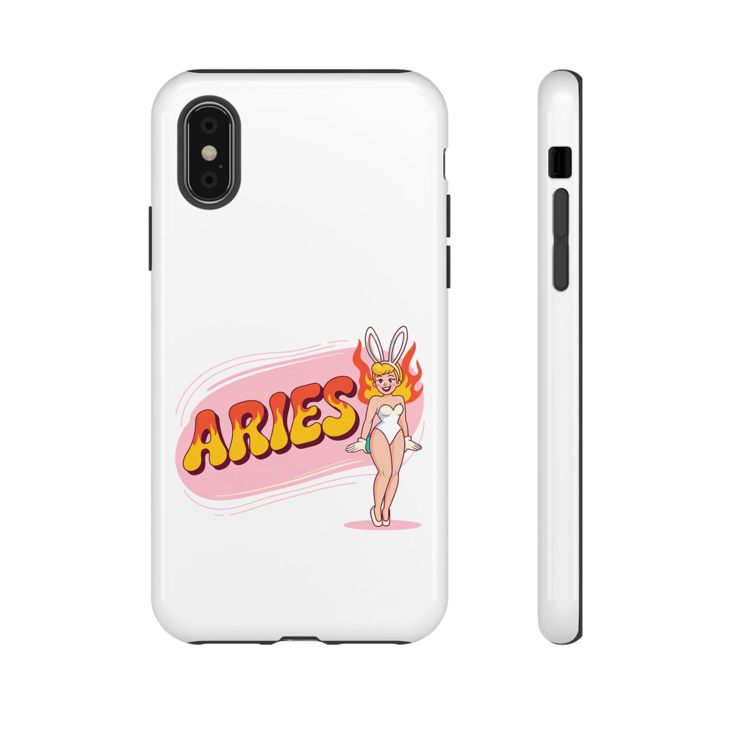 “ARIES” Cute Bunny Phone Case, Tough Phone Cover, Retro Style Case