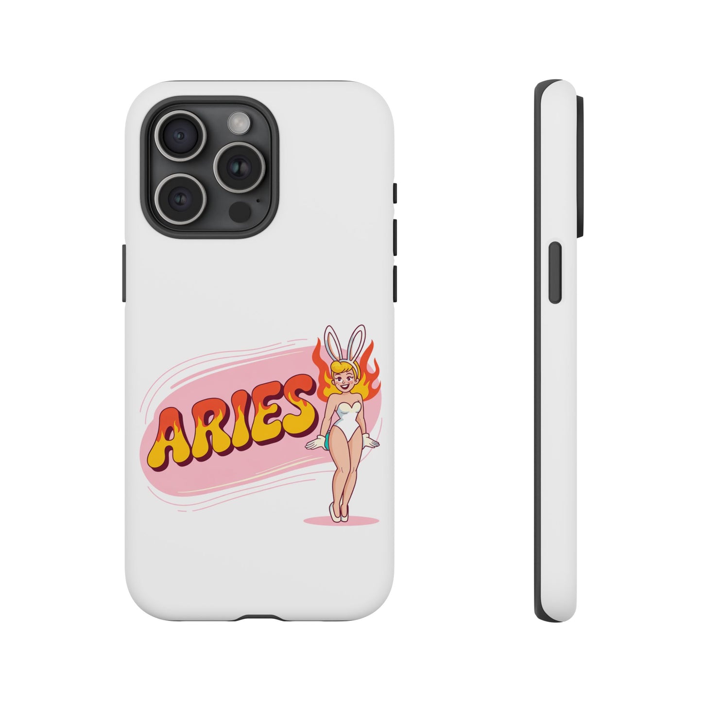 “ARIES” Cute Bunny Phone Case, Tough Phone Cover, Retro Style Case