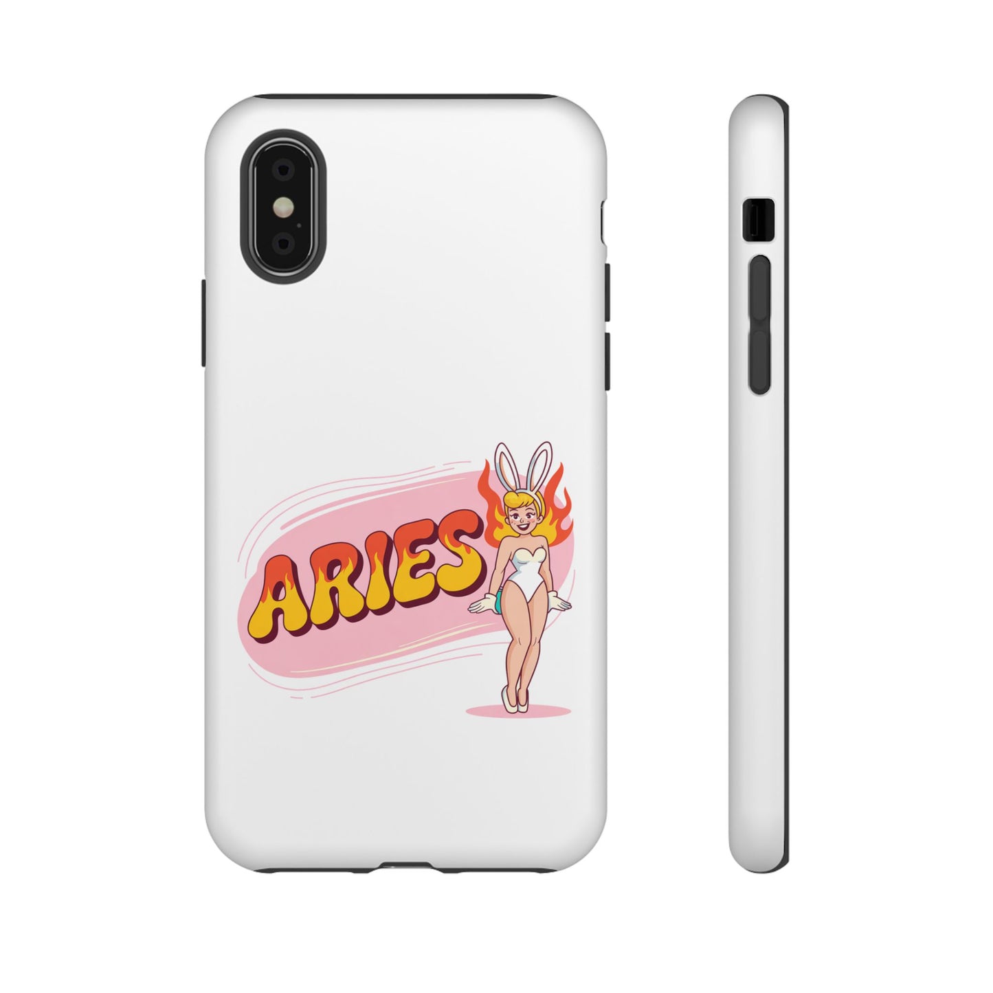 “ARIES” Cute Bunny Phone Case, Tough Phone Cover, Retro Style Case