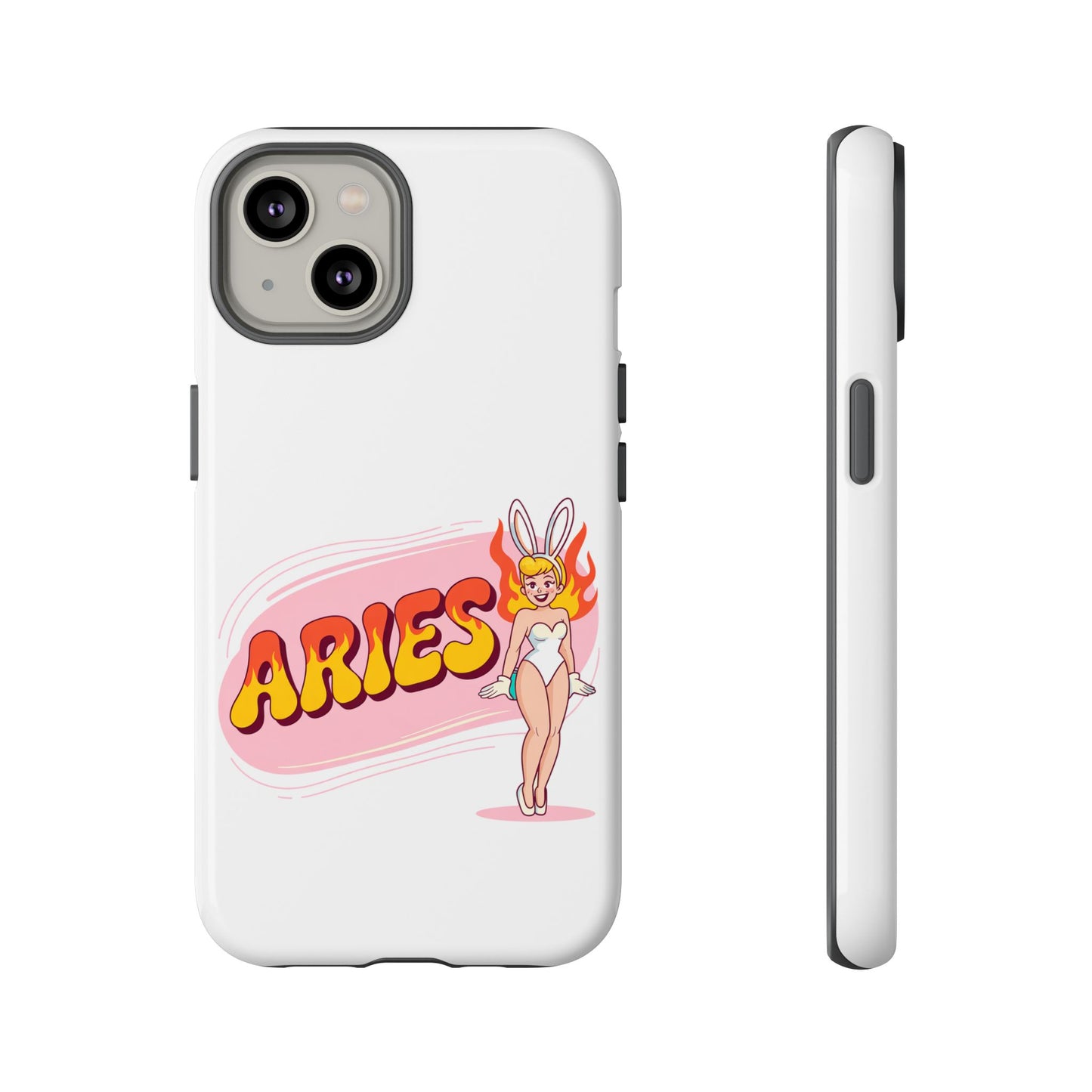 “ARIES” Cute Bunny Phone Case, Tough Phone Cover, Retro Style Case