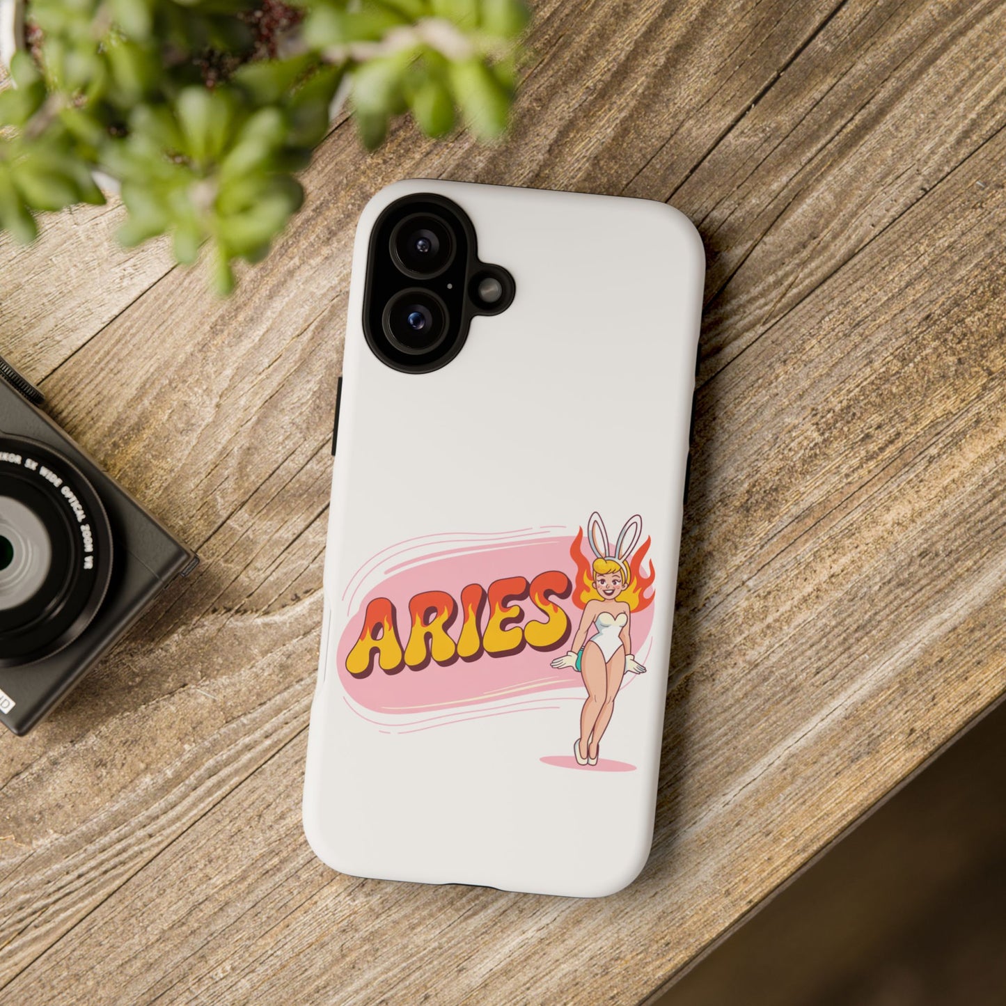 “ARIES” Cute Bunny Phone Case, Tough Phone Cover, Retro Style Case