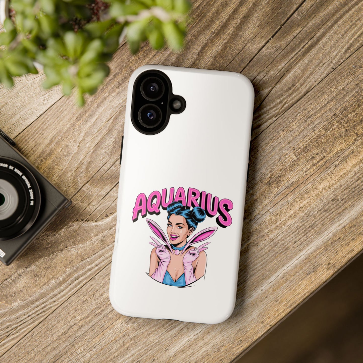 “AQUARIUS” Phone Case with Retro Look