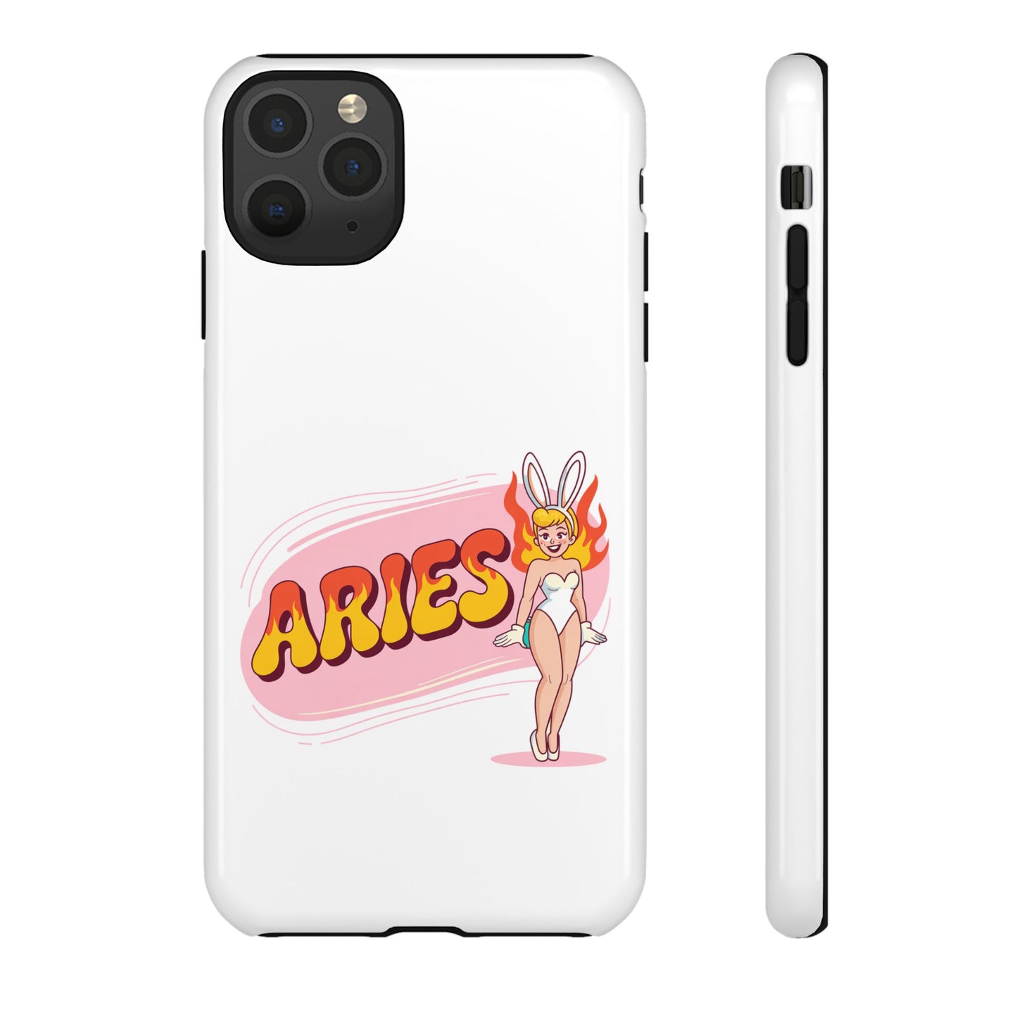 “ARIES” Cute Bunny Phone Case, Tough Phone Cover, Retro Style Case