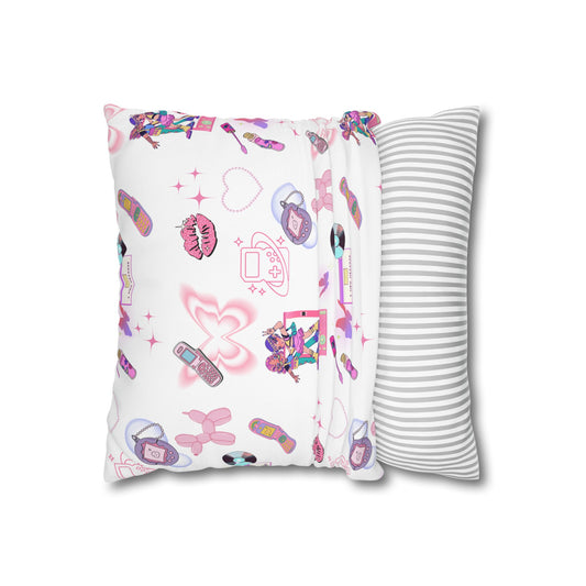 Y2K Butterfly Pillowcase, Cozy Decorative Throw Pillow