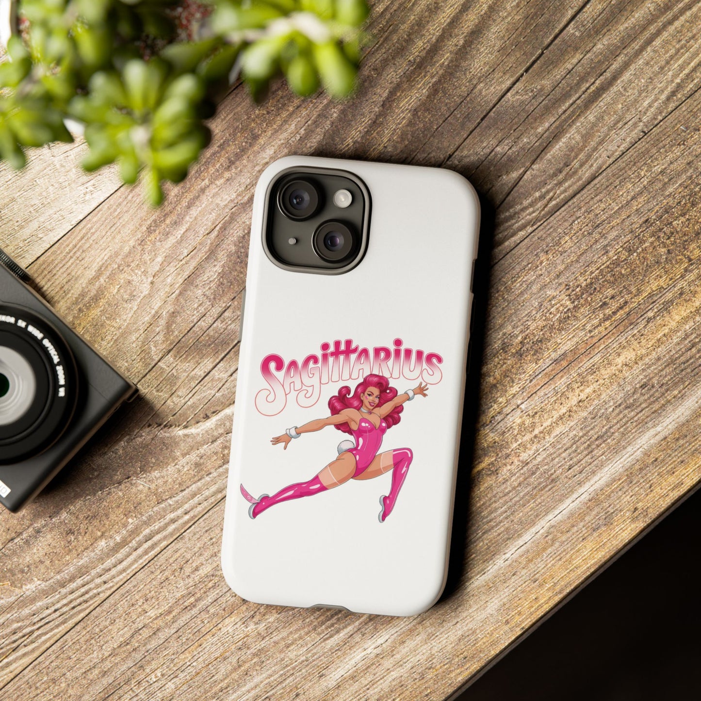 “Sagittarius” phone case Pink Dollar Bill Woman Bunny Costume
