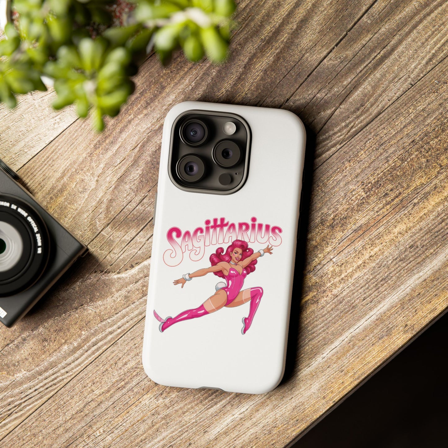 “Sagittarius” phone case Pink Dollar Bill Woman Bunny Costume