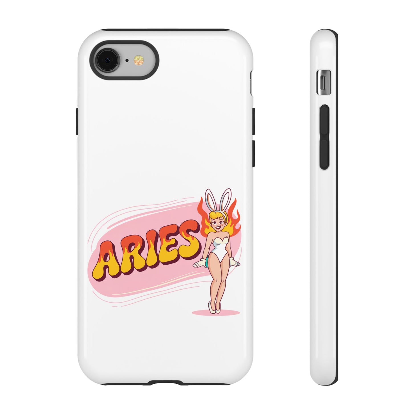 “ARIES” Cute Bunny Phone Case, Tough Phone Cover, Retro Style Case