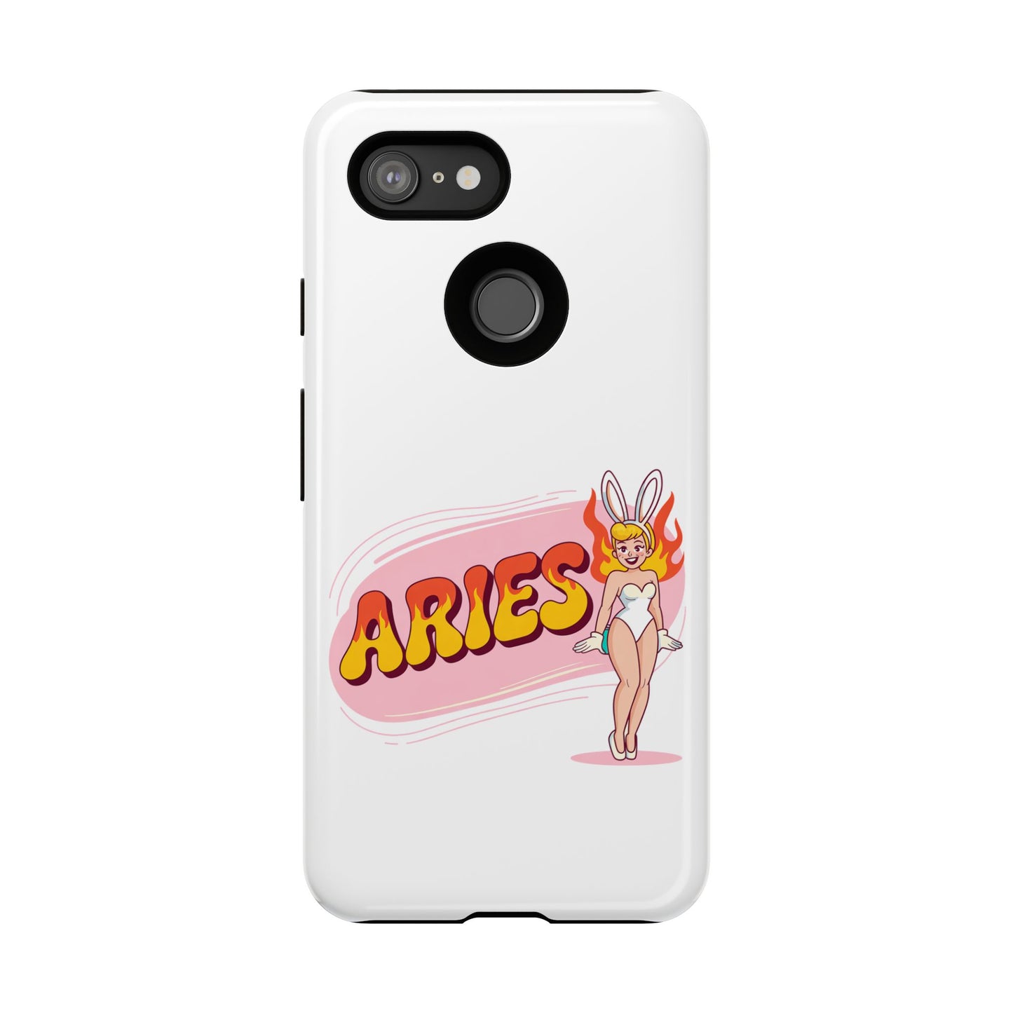“ARIES” Cute Bunny Phone Case, Tough Phone Cover, Retro Style Case