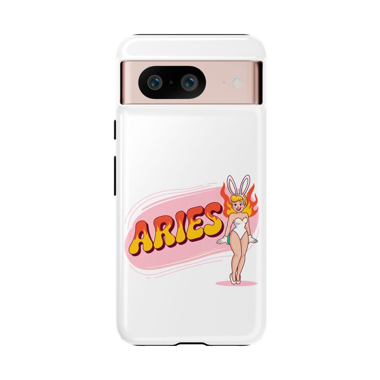 “ARIES” Cute Bunny Phone Case, Tough Phone Cover, Retro Style Case