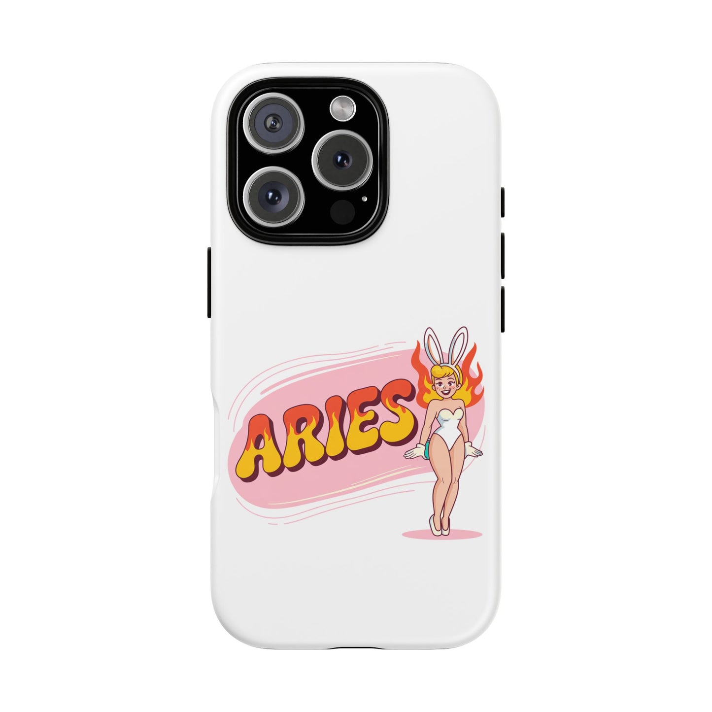 “ARIES” Cute Bunny Phone Case, Tough Phone Cover, Retro Style Case